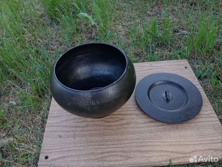 Чугунок 6 литров Чугунный + Крышка Чугунная СССР