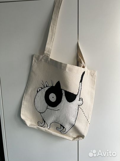 Cумка шоппер на плечо пляжная холщовая