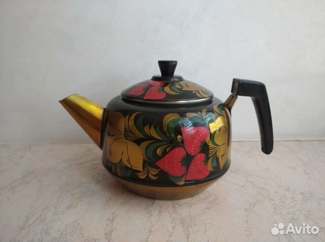Чайник заварочный СССР хохломская роспись