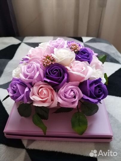 Букет из мыльных роз
