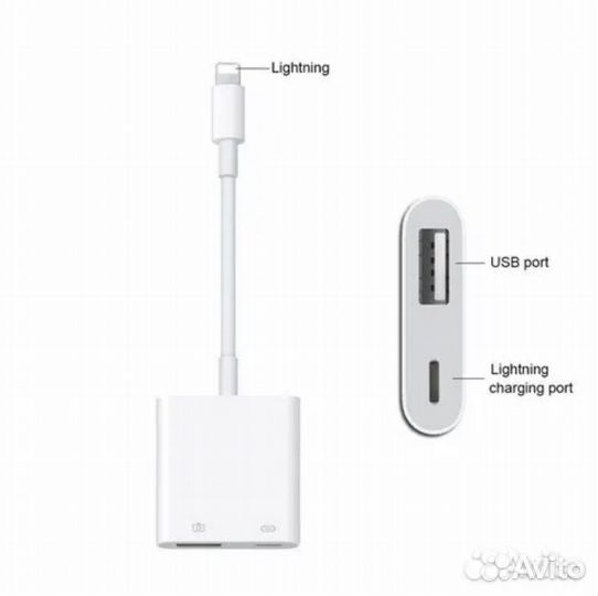 Адаптер Lightning-USB для iPhone и iPad
