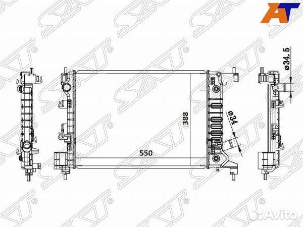 Радиатор chevrolet aveo 1.2/1.4 11/cobalt 13
