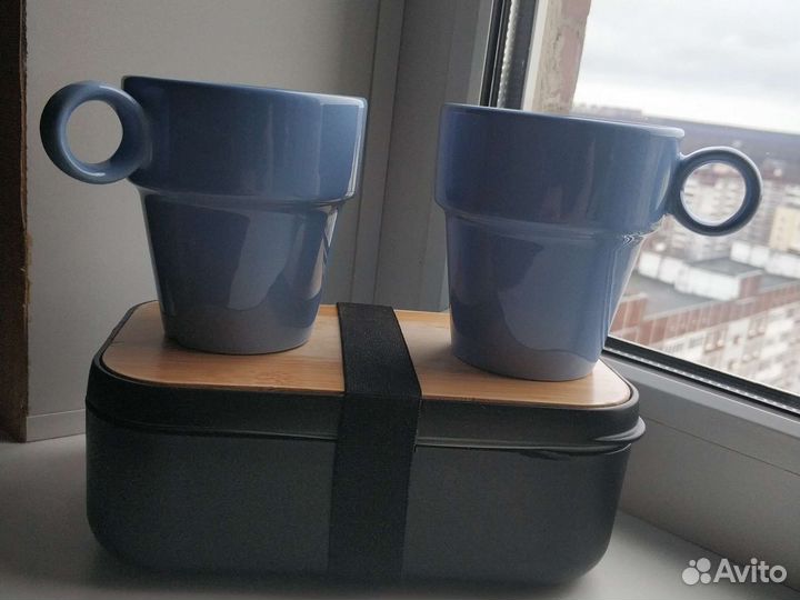 Кружки ikea, ланч бокс с приборами