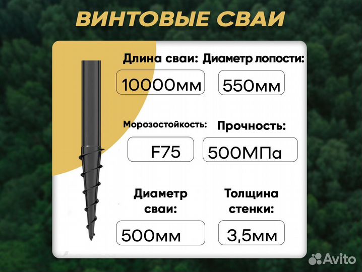 Винтовые сваи ГОСТ