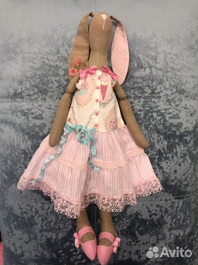 Текстильный Заяц ручной работы