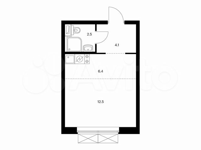 Квартира-студия, 25,5 м², 16/33 эт.