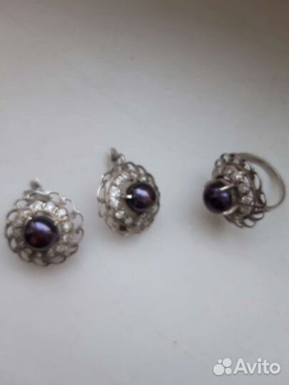 Старинный серебрянный набор, 925 пробы