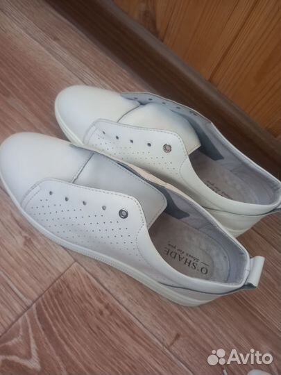 Кеды кожаные женские