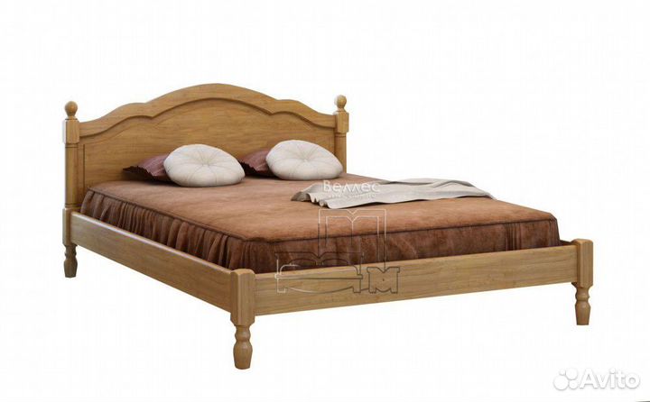 Кровать двуспальная от производителя массив дерево
