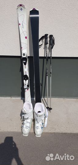 Лыжи горные TechnoPro 144 см c креплениями