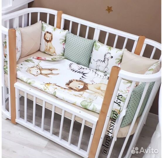 Бортик подушки в кроватку