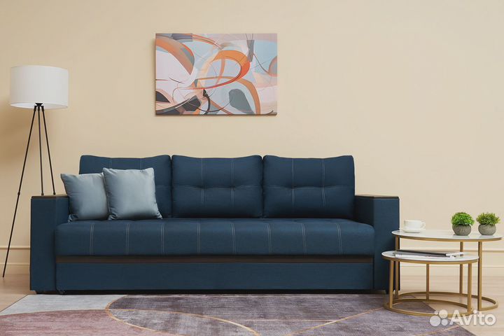 Диван еврокнижка Миранда Люкс синий