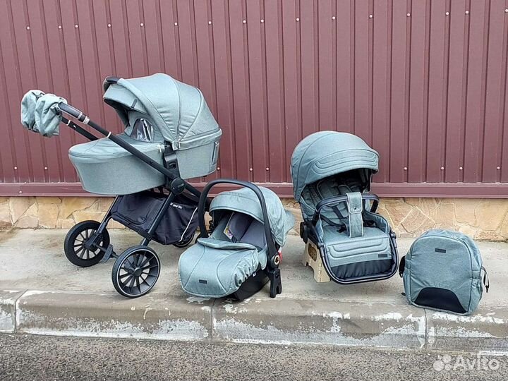 Коляска 3в1 Новый Стиль качество (оливковый)