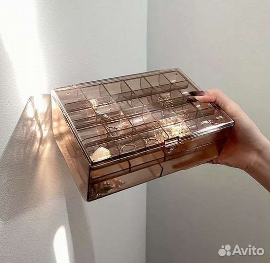 Шкатулка прозрачная органайзер для разных мелочей