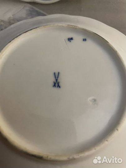 Чайнная тройка синий лук Мейсен