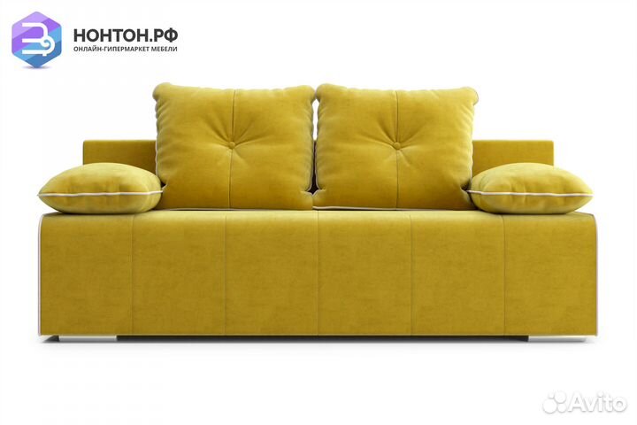 Диван еврокнижка Лестер горчичный