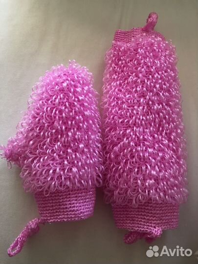 Мочалки ручной работы длина 37-39см без ручек