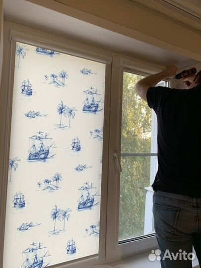 Рулонные жалюзи на створку