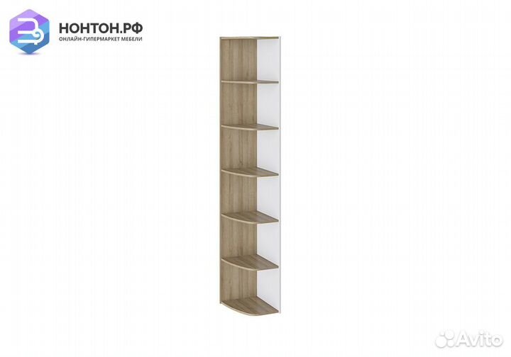 Стеллаж угловой Оксфорд ривьера / белый