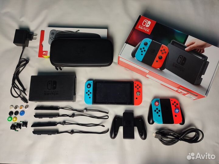 Прошитый Nintendo Switch + 128Gb + игры