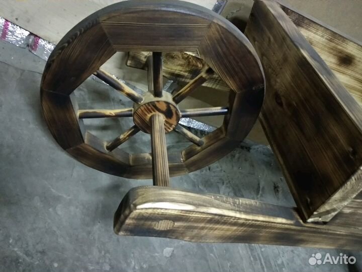 Тележка-цветник клумба