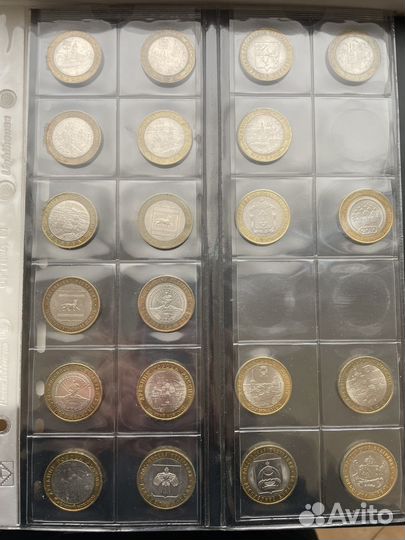 10 рублей биметаллические монеты с 2000-2023