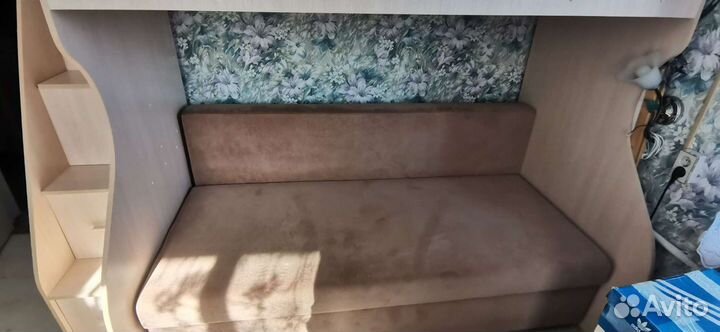 Двухъярусная кровать с диваном бу