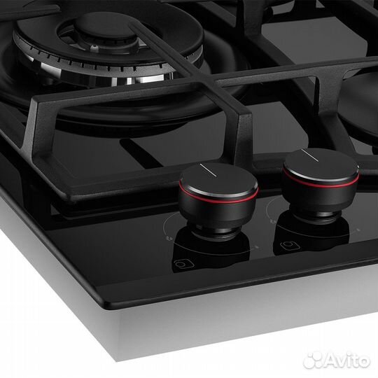 Встраиваемая варочная панель газовая kuppersberg fg 67 серый, черный