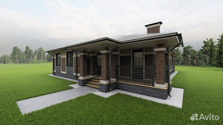 Альбом проект одноэтажного дома - 206,57 м2