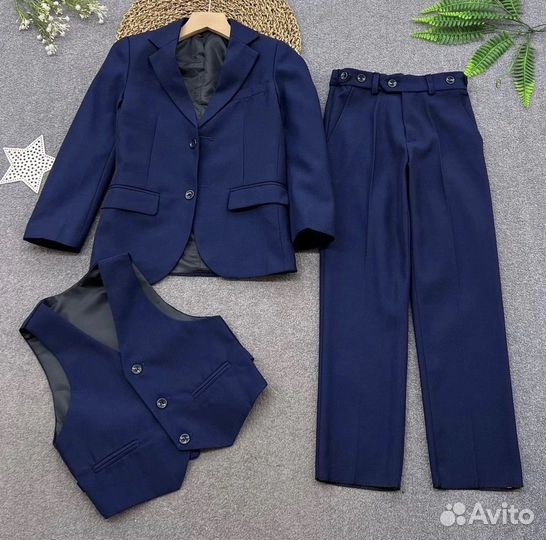 Школьный костюм тройка для мальчика 110-152