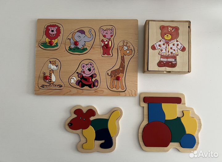 Деревянный пазл. Пазл-вкладыш. Игровой набор