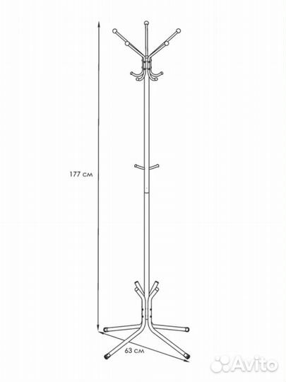 Вешалка напольная металлическая новая