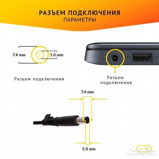 Блок питания для ноутбука HP Compaq 6710b, NX6320