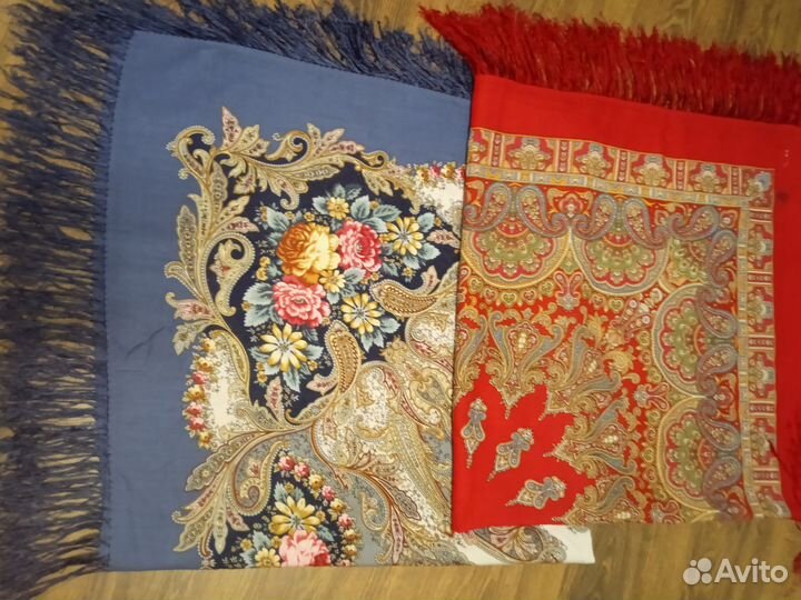 Павлопосадский платок, 125*125, шерсть