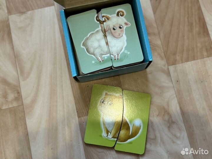 Деревянные пазлы половинки для малышей