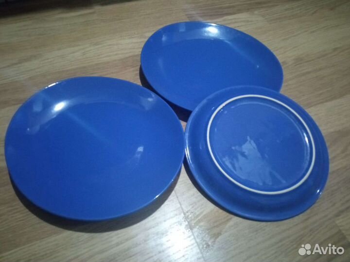 3 тарелки керамика