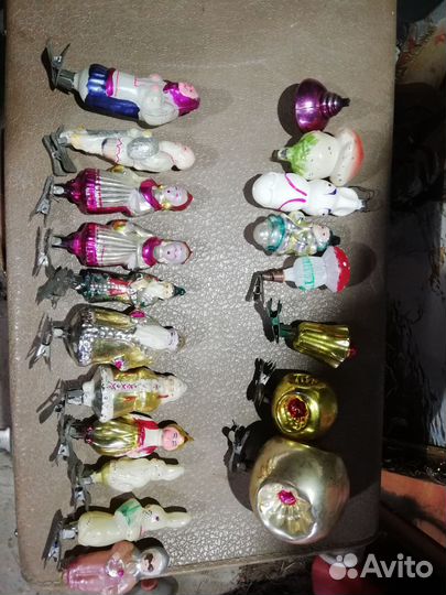 Елочные игрушки СССР на прищепке