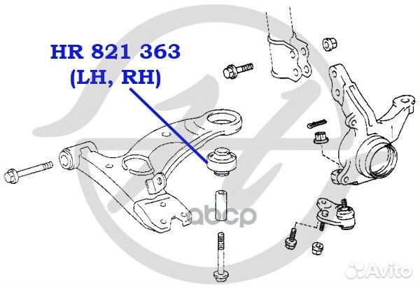 HR 821 363 - рычага сайлентблок HR 821 363 Hanse