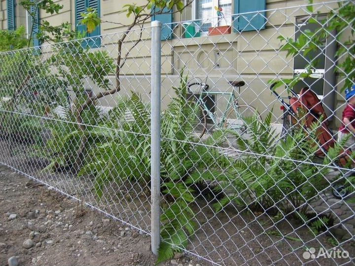 Сетка рабица d 2,0 оцинкованная 65Х65 1,5Х10 м