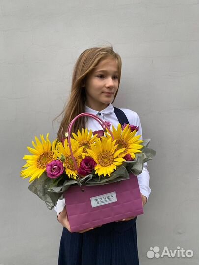 Подсолнухи букет