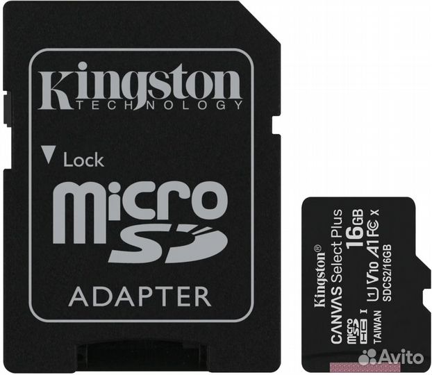 Карта памяти microSD Kingston 16 гб