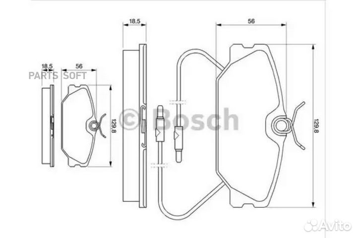 Bosch 0986469191 Колодки тормозные дисковые перед