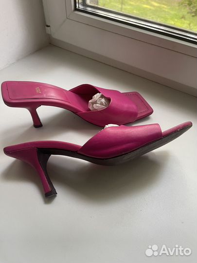 Розовые босоножки Мюли zara 38
