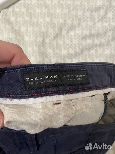 Брюки Zara man, темно-синий цвет