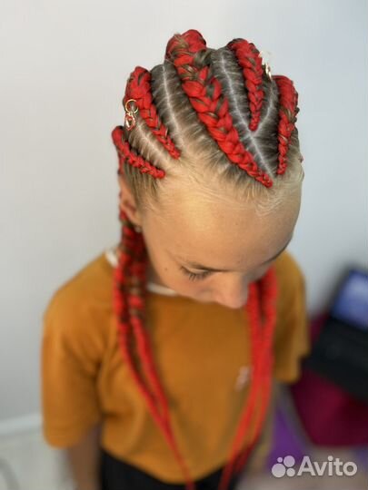 Брейды в хвост, Боксерские косы, Афронаращивание