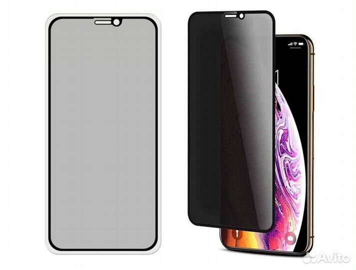 Защитные стёкла Антишпион для iPhone 11 / XR