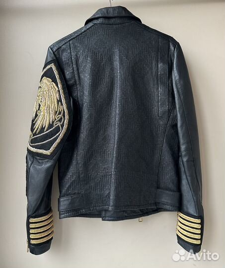 Balmain x h&m кожаная куртка