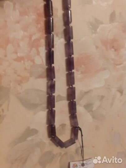 Бусы из натурального аметиста