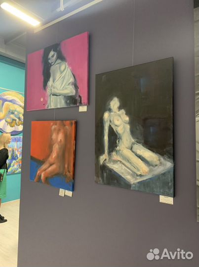 Картина маслом/девушка/50*50/ ню