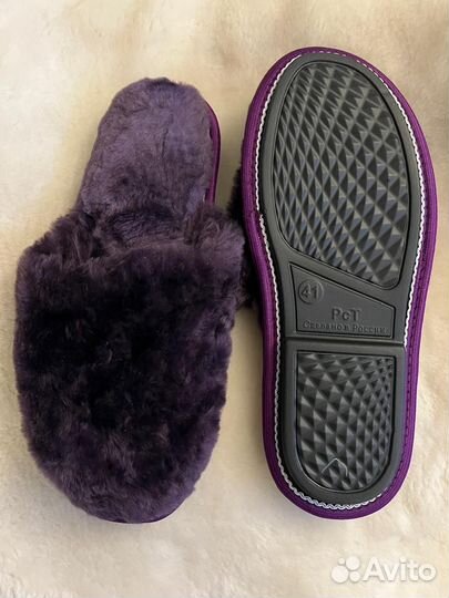 Женские домашние тапочки из овчины 39-39,5 мех